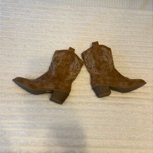 Brown Western Ankle Boots